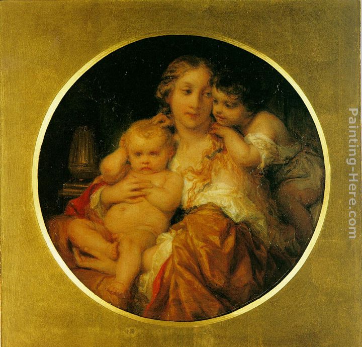 Mother and Child painting - Paul Delaroche Mother and Child art painting